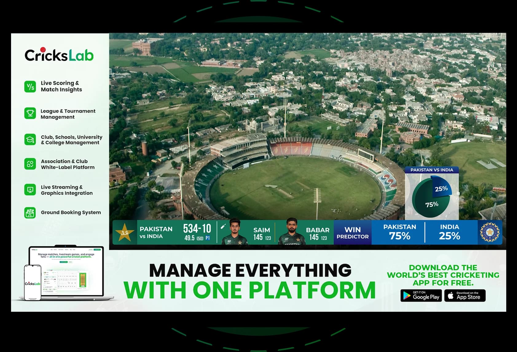 Desktop scoring built for broadcast, not for the clubhouse