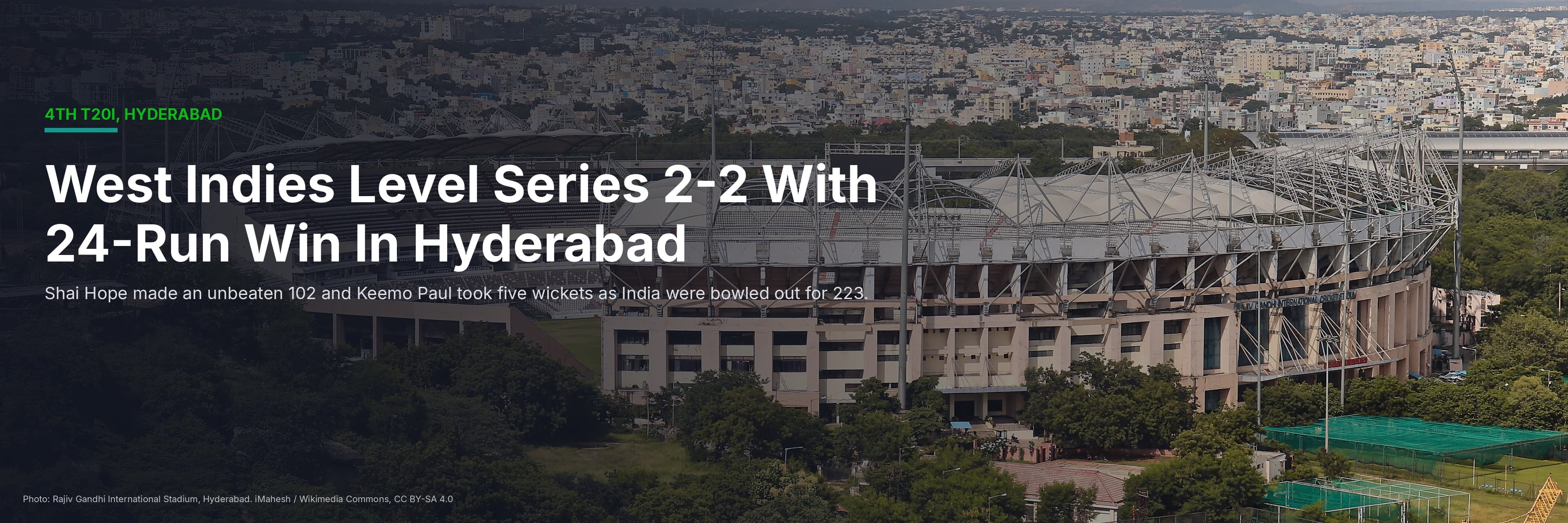India vs West Indies 4th T20I: Hope Century Forces A Decider