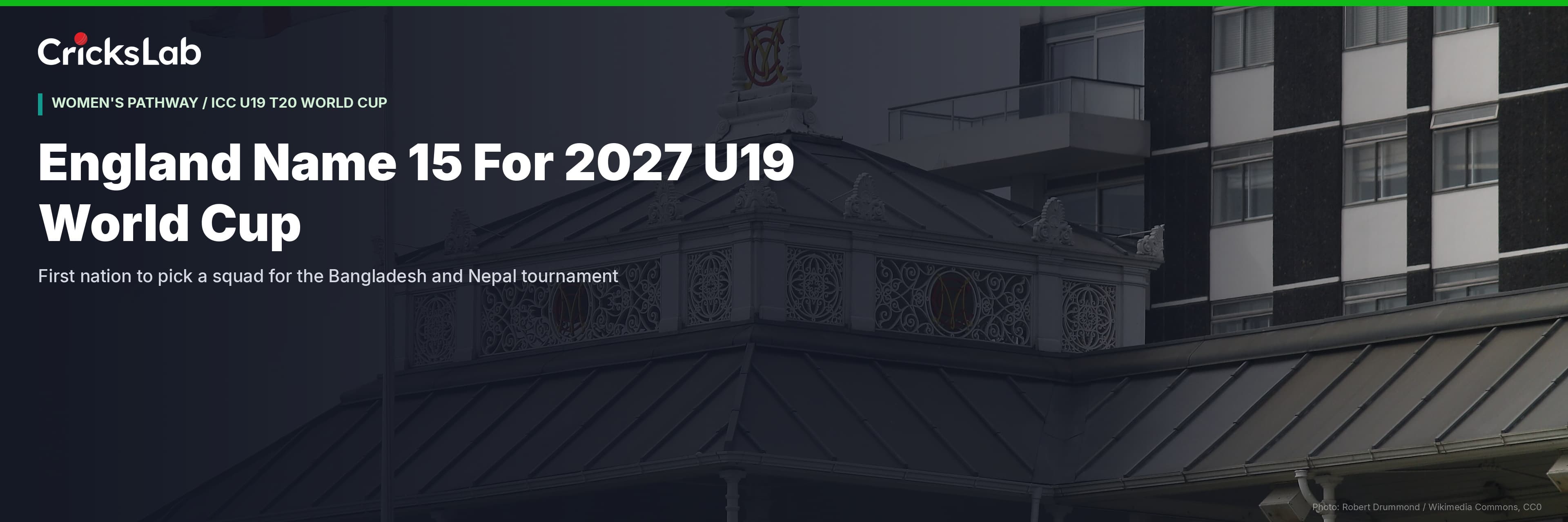 England Name 15 For 2027 Women's U19 T20 World Cup