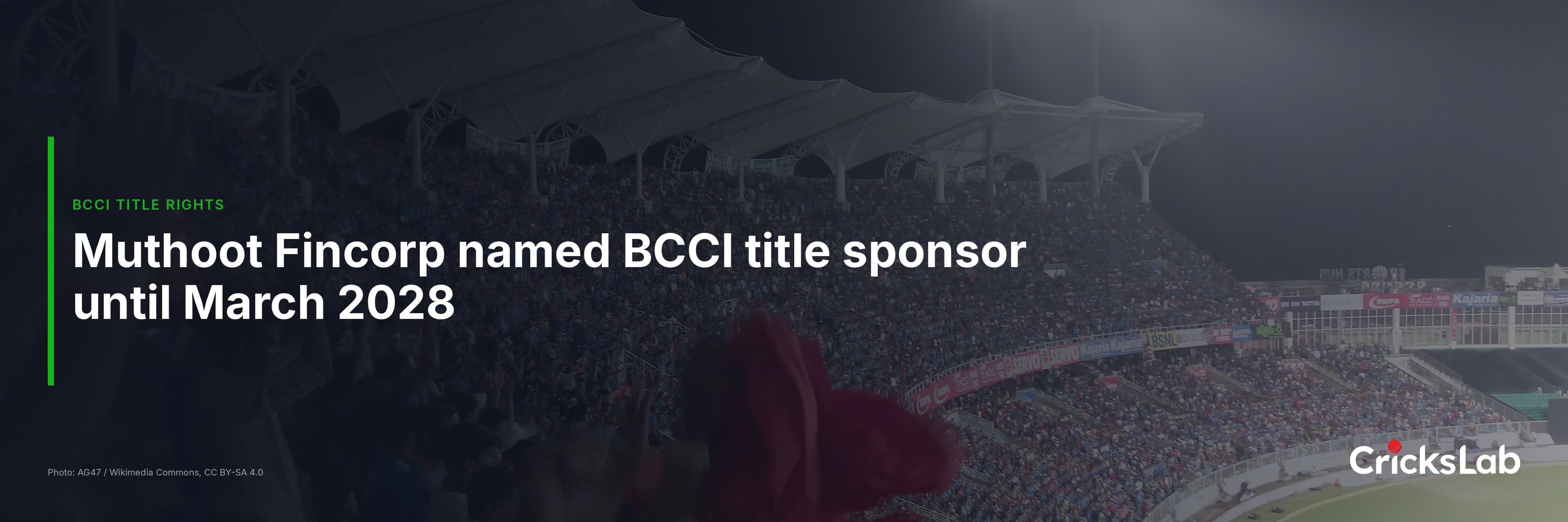 Muthoot Fincorp Named BCCI Title Sponsor Until March 2028