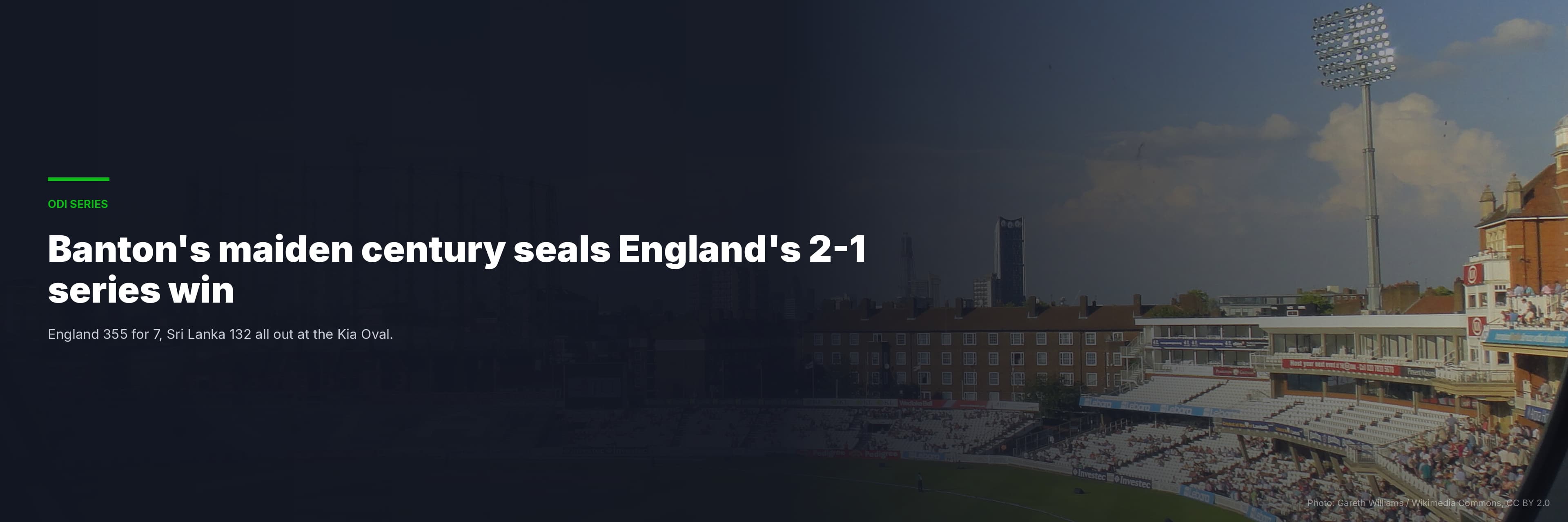 England Take Sri Lanka ODI Series 2-1 With 223-Run Win At The Oval