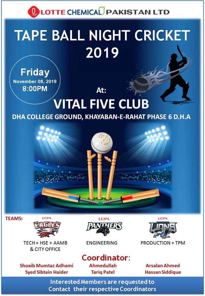 Tape Ball Night Cricket 2019