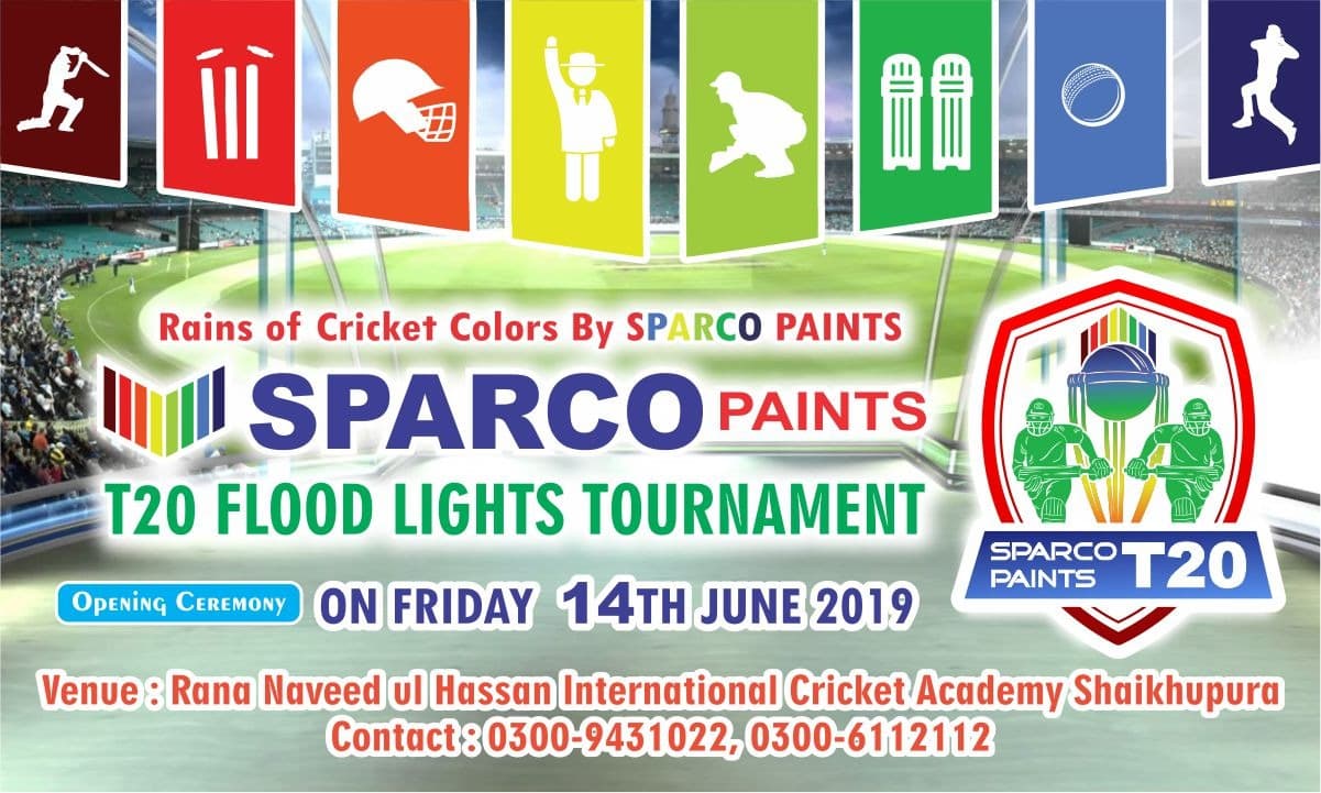 Sparco Paints T20 Flood Light Cricket Tournament