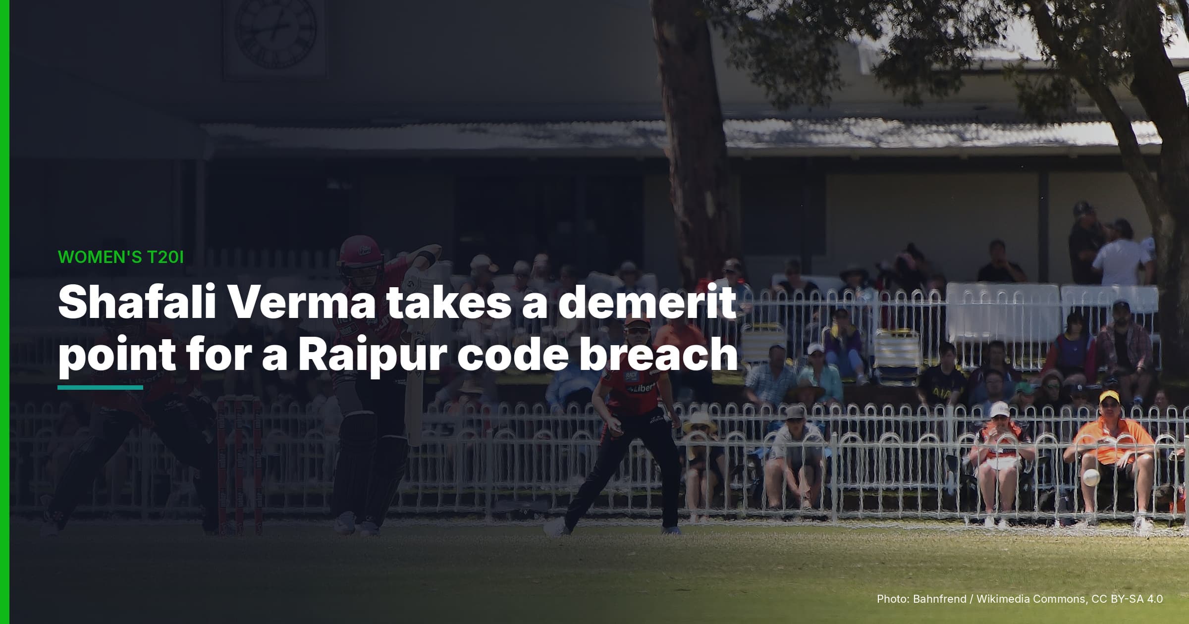Shafali Verma Demerit Point Follows Dropped Catch In Raipur