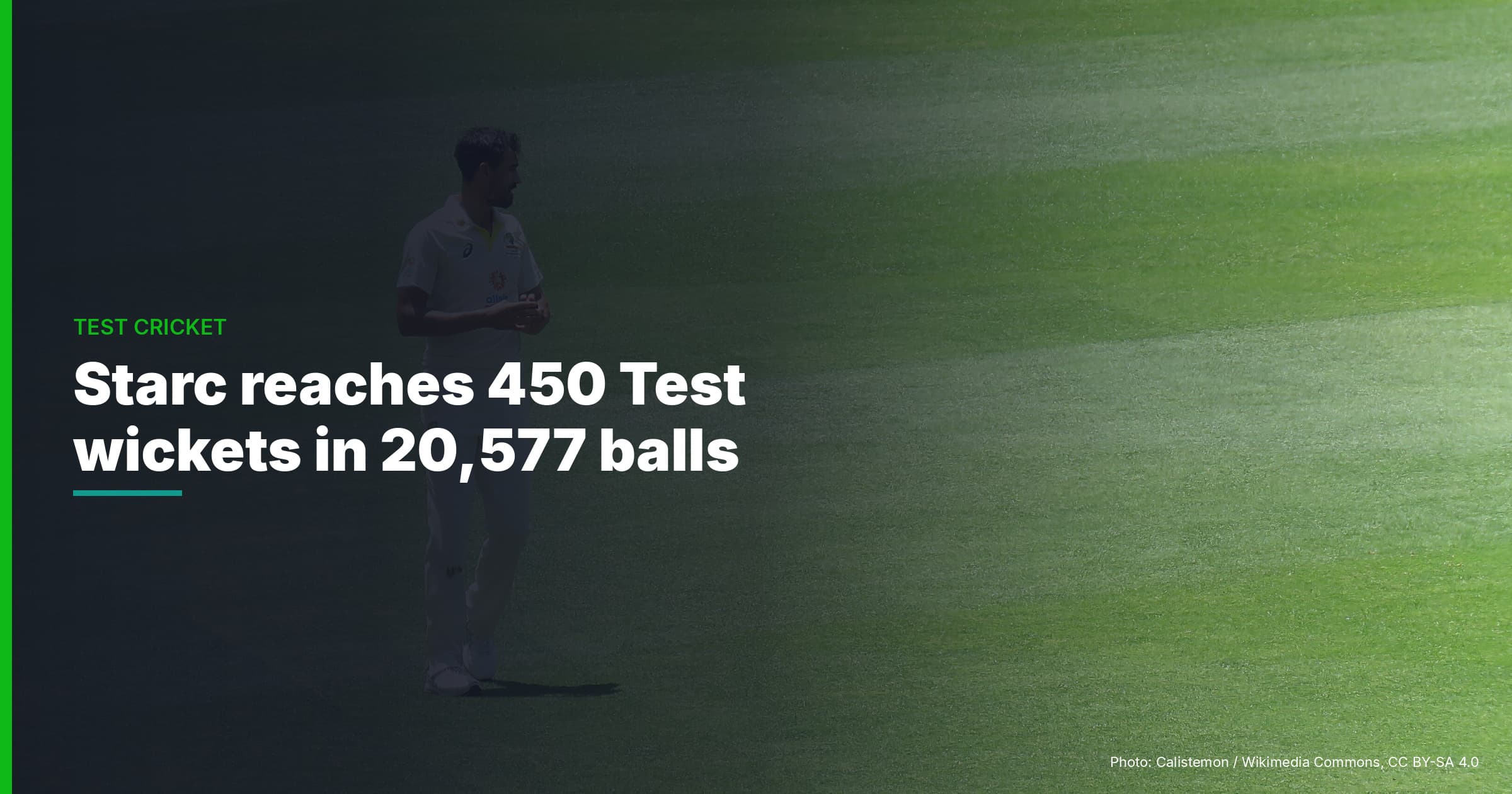 Mitchell Starc Reaches 450 Test Wickets In 20,577 Balls