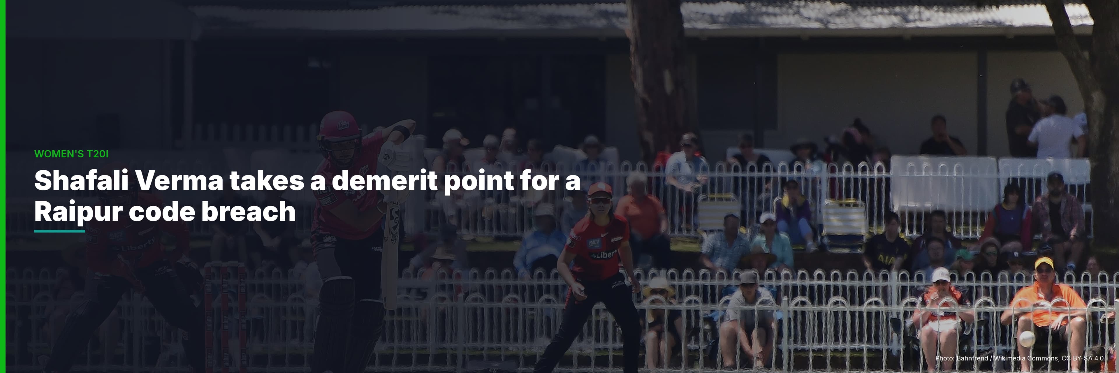 Shafali Verma Demerit Point Follows Dropped Catch In Raipur