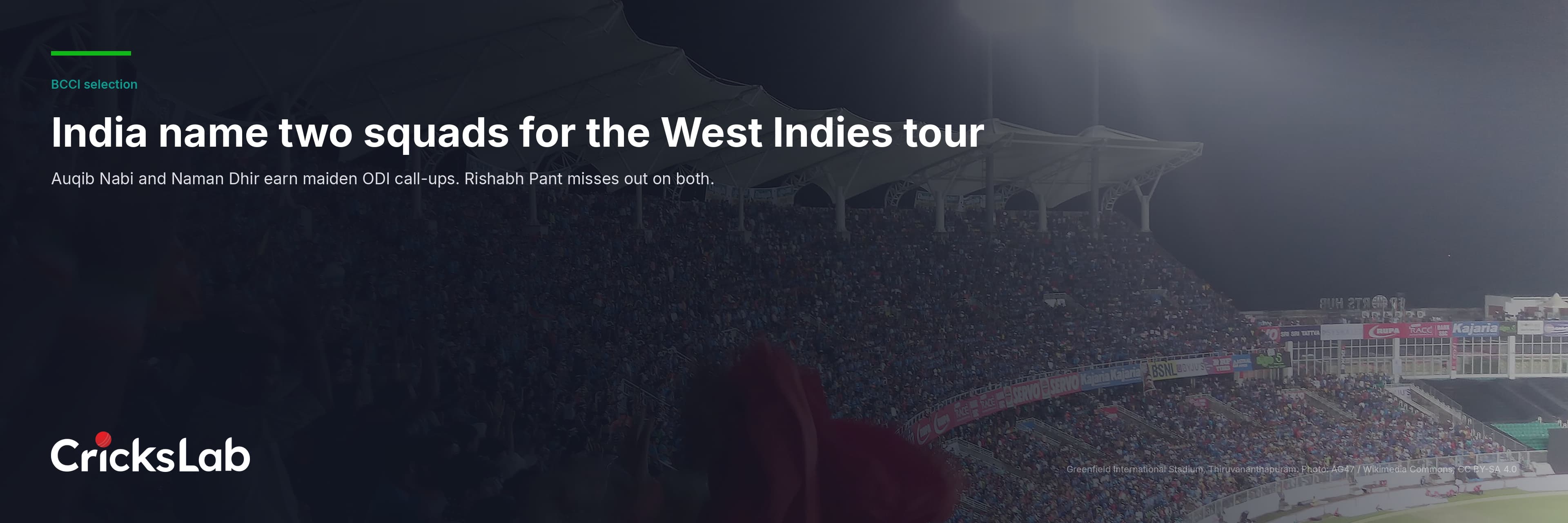 India Squad For West Indies: Auqib Nabi And Naman Dhir Get First Call