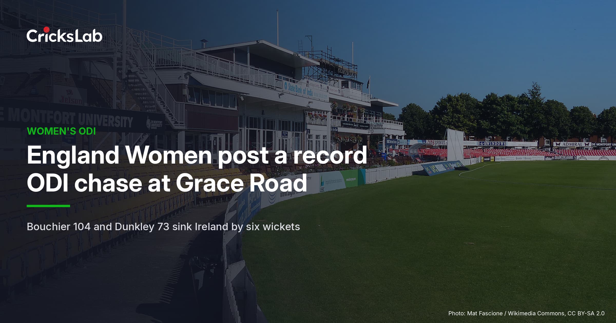England Women Record ODI Chase As Bouchier 104 Sinks Ireland