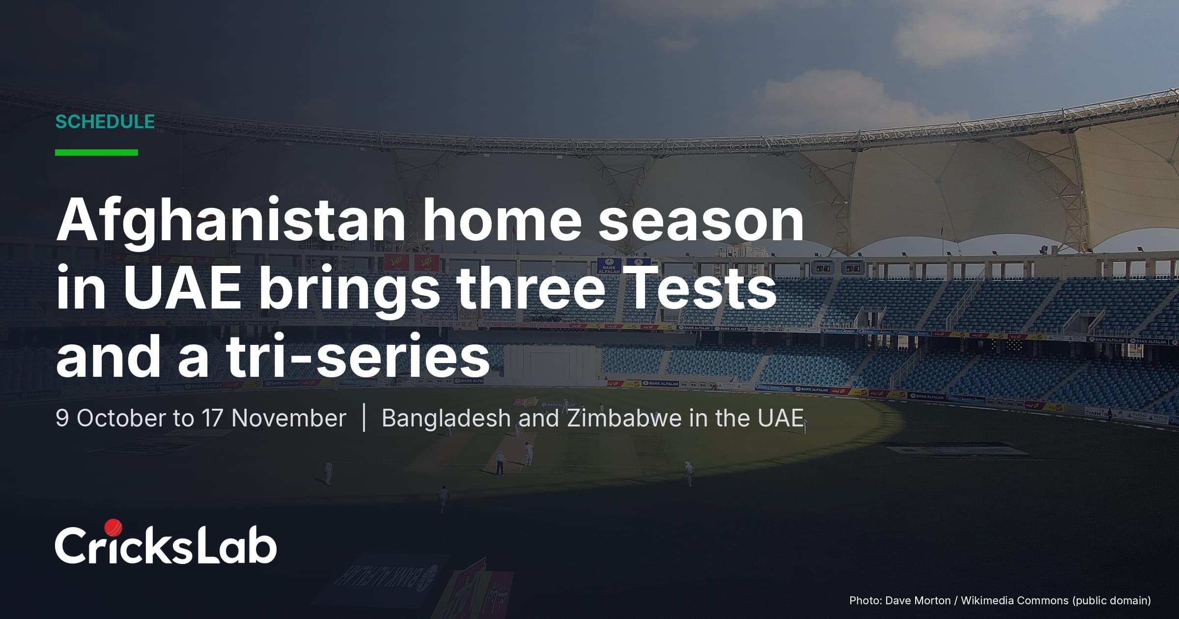 Afghanistan Home Season In UAE Brings Three Tests And A Tri-Series