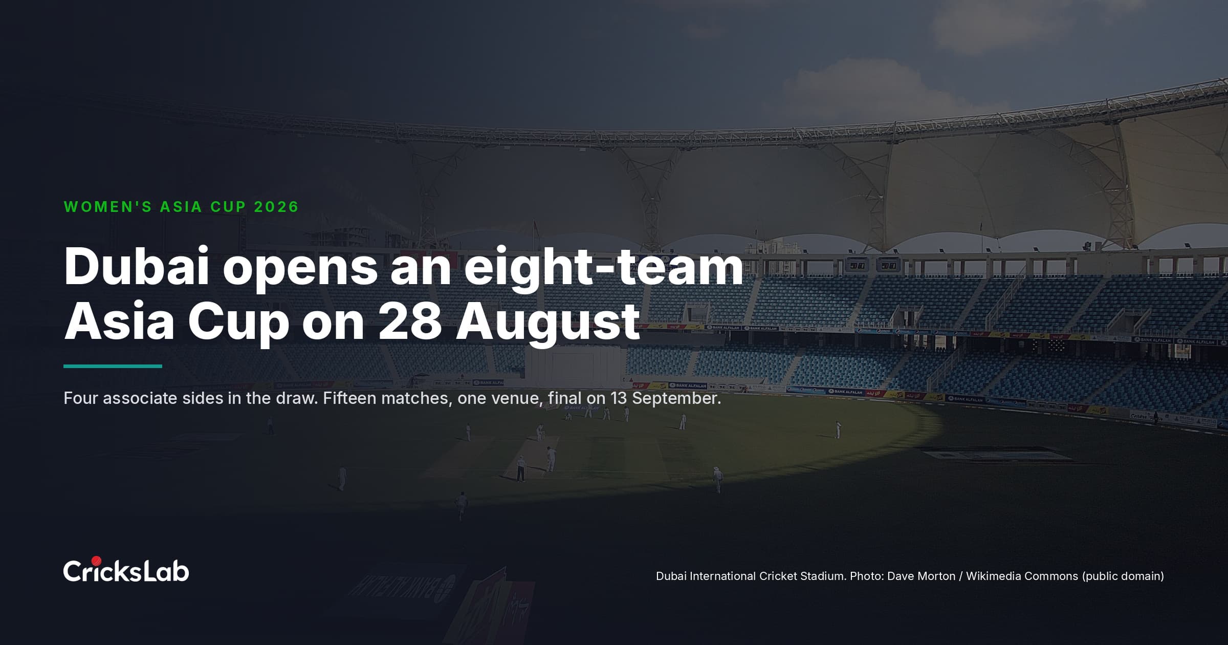 Women's Asia Cup 2026 Opens in Dubai With Four Associate Sides in the Draw