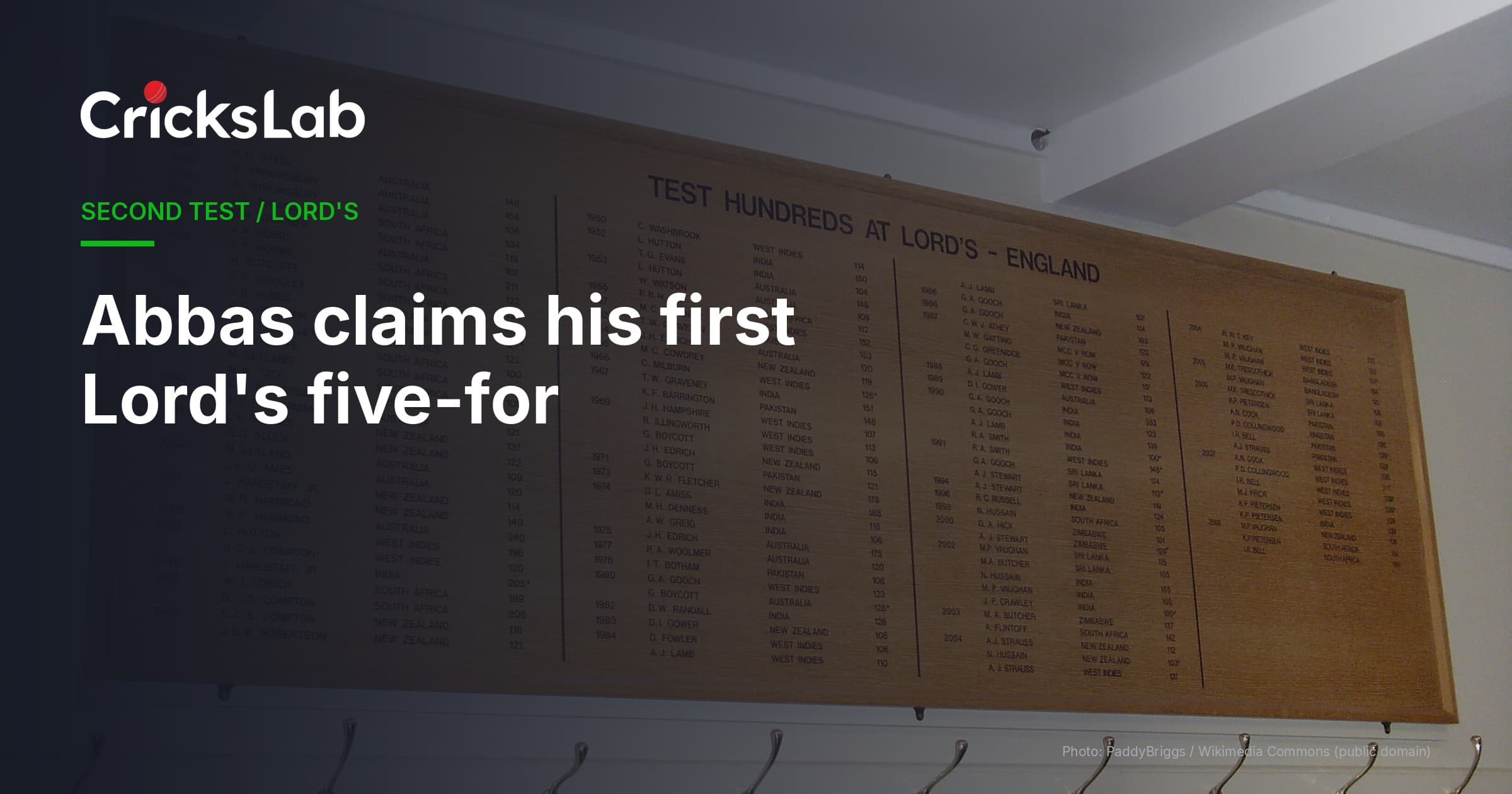 Mohammad Abbas Claims First Lord's Five-For As England Set 389
