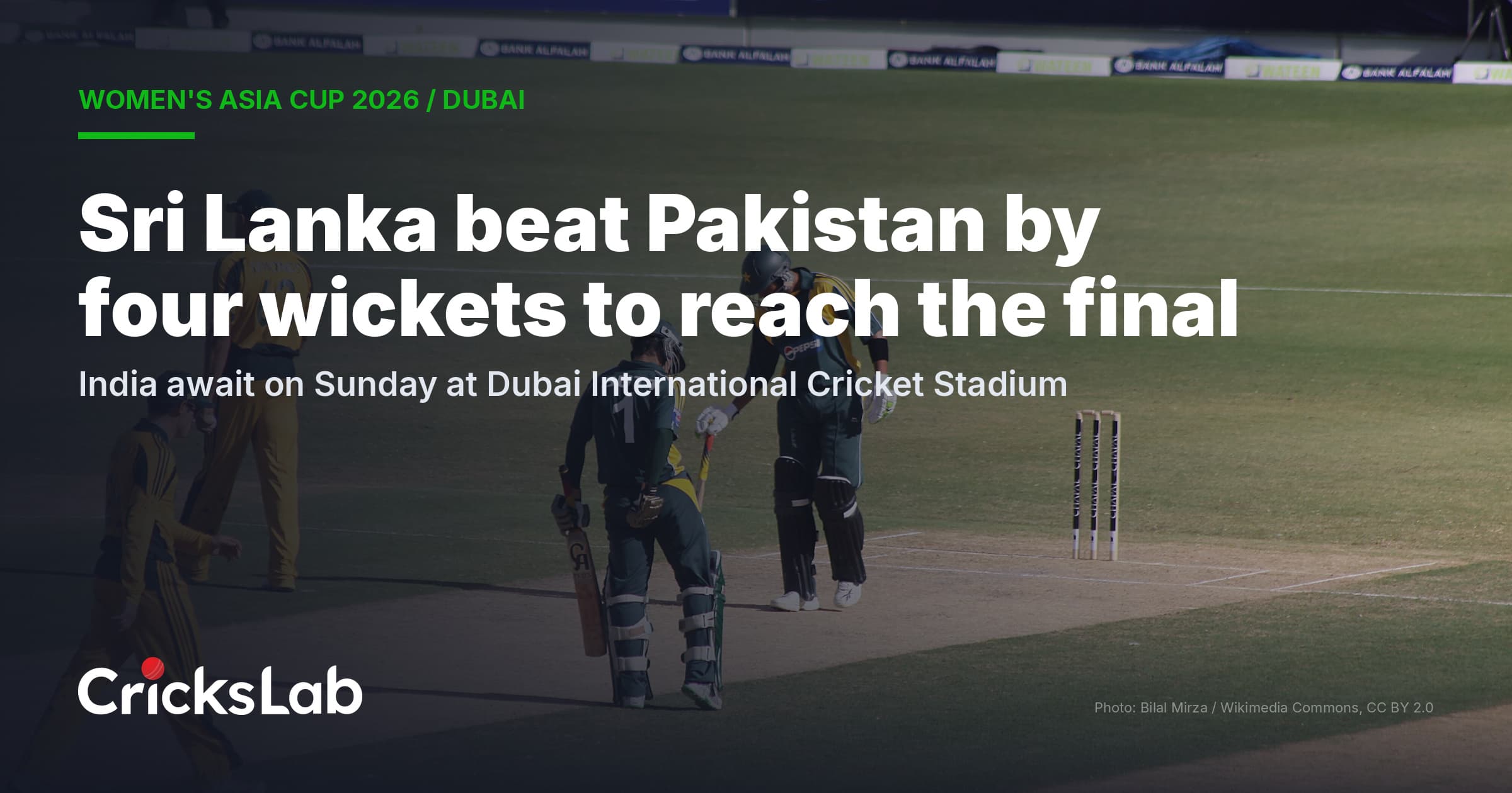 Sri Lanka Chase 131 To Book Women's Asia Cup 2026 Final Against India