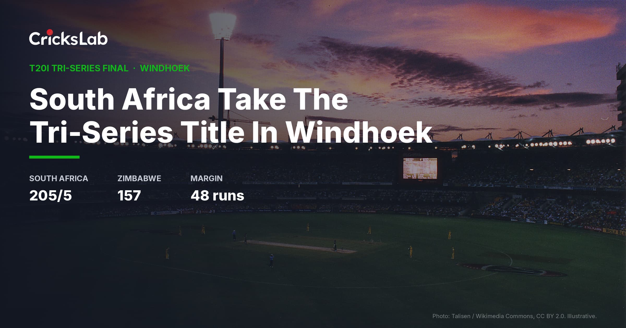 South Africa Win Windhoek Tri-Series Final By 48 Runs