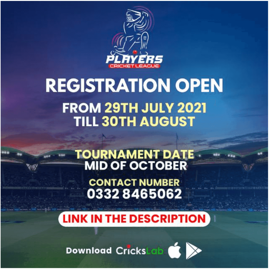 Players Cricket League 2021 is going to be held in mid of October