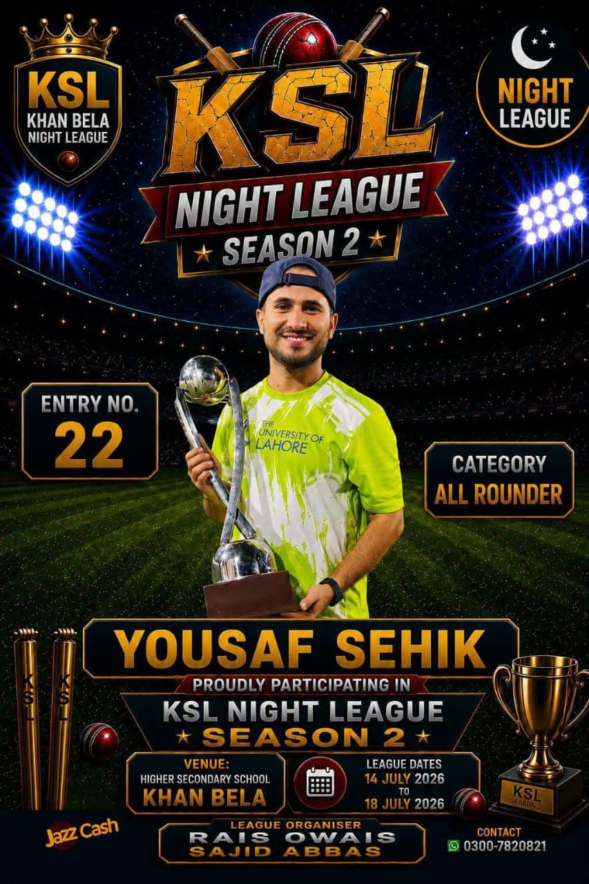 YOUSAF SHEIKH cricket player photo