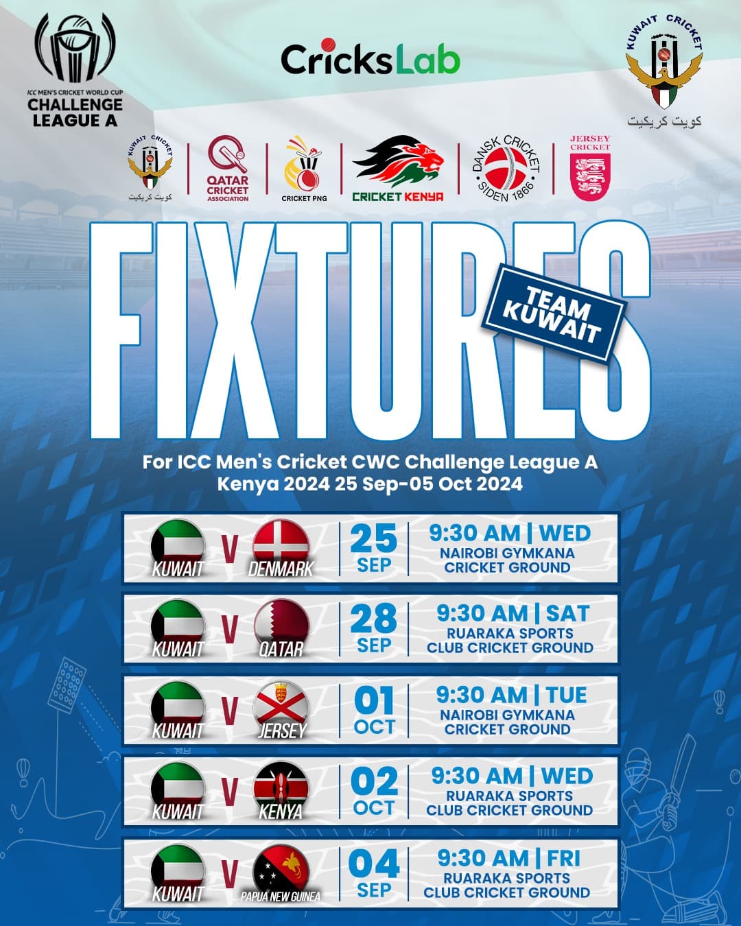 Kuwait Cricket is ready to take on the challenge