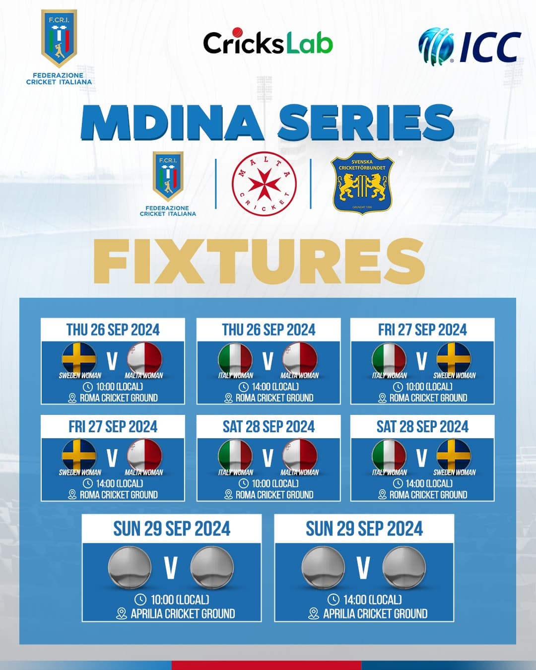 The stage is set! Mdina T20 Women's Series fixtures are out, and it's going to be a…