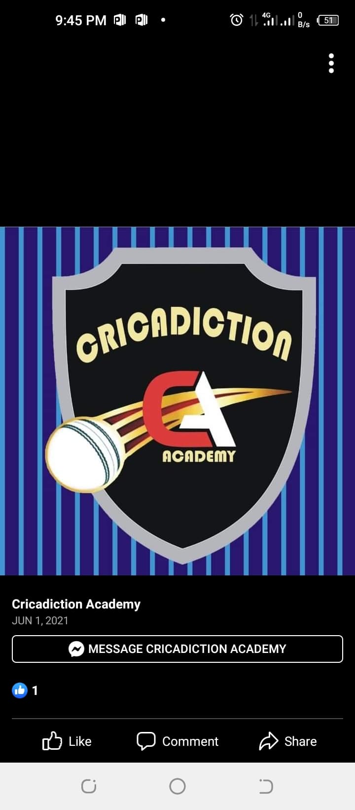 Cricadiction Cricket Academy team logo