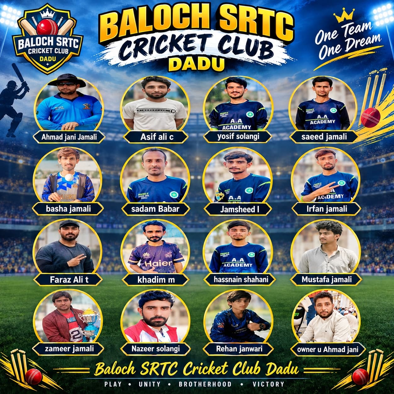 Baloch Srtc Cricket Club Dadu team logo