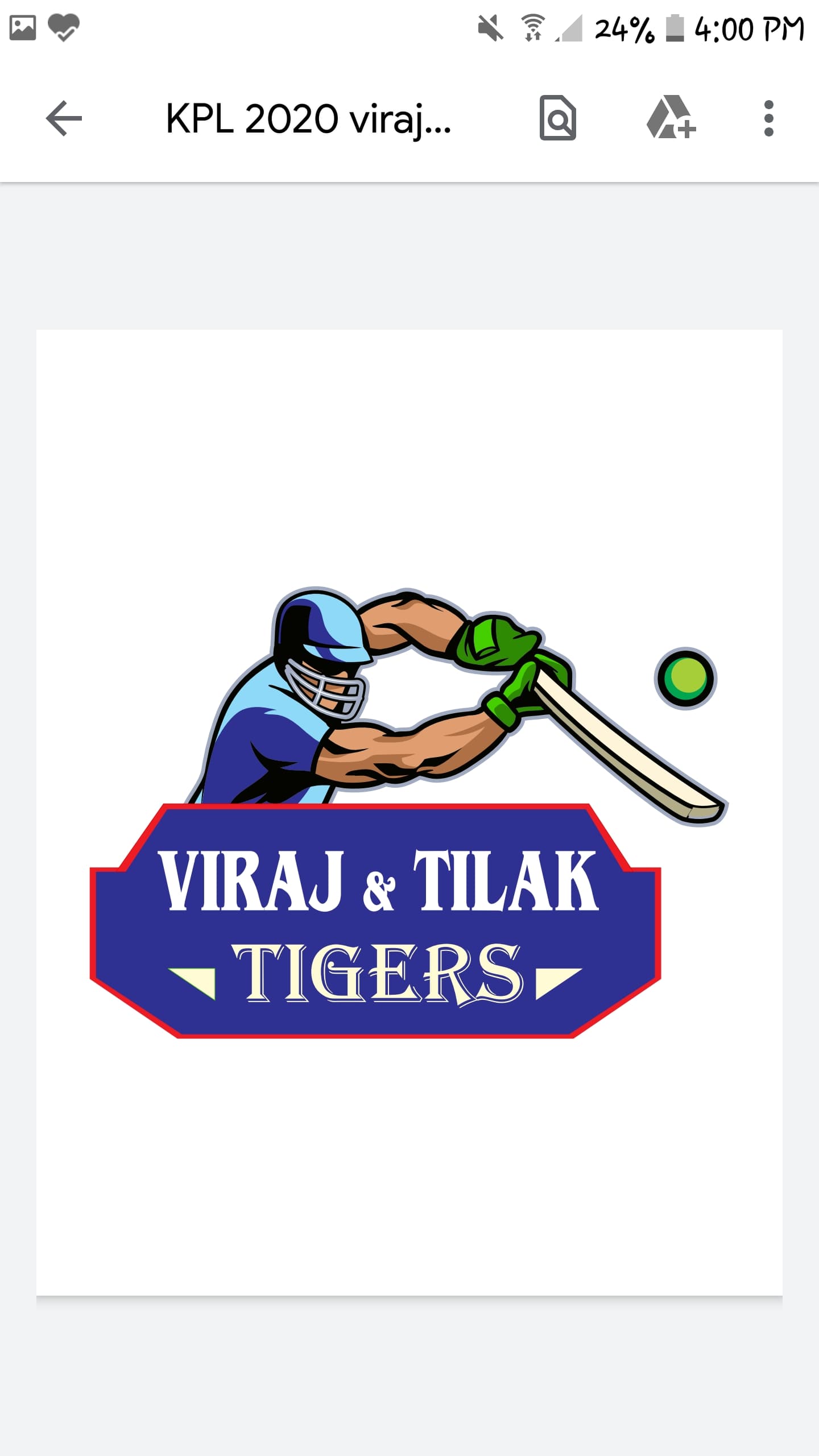 Viraj & Tilak Tigers team logo