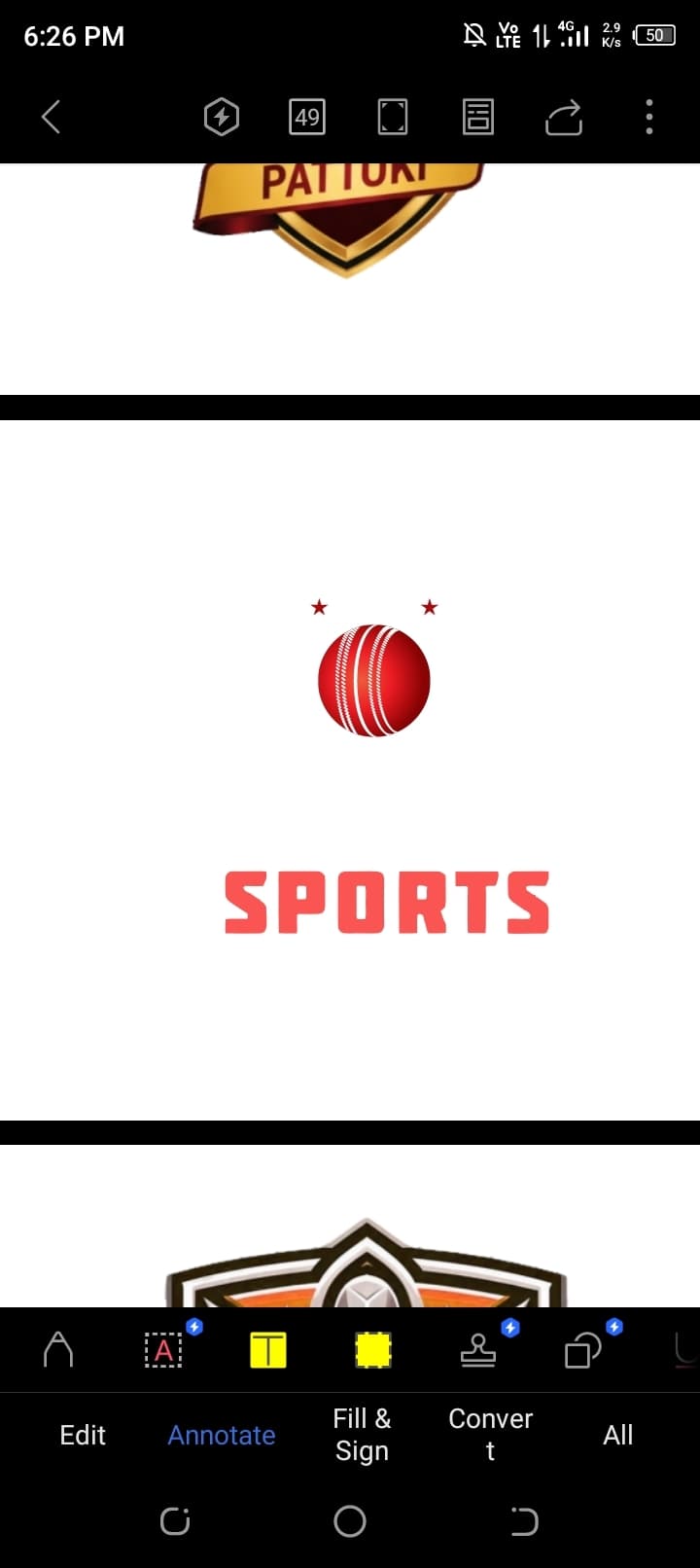 Sherwani Sports KHI team logo