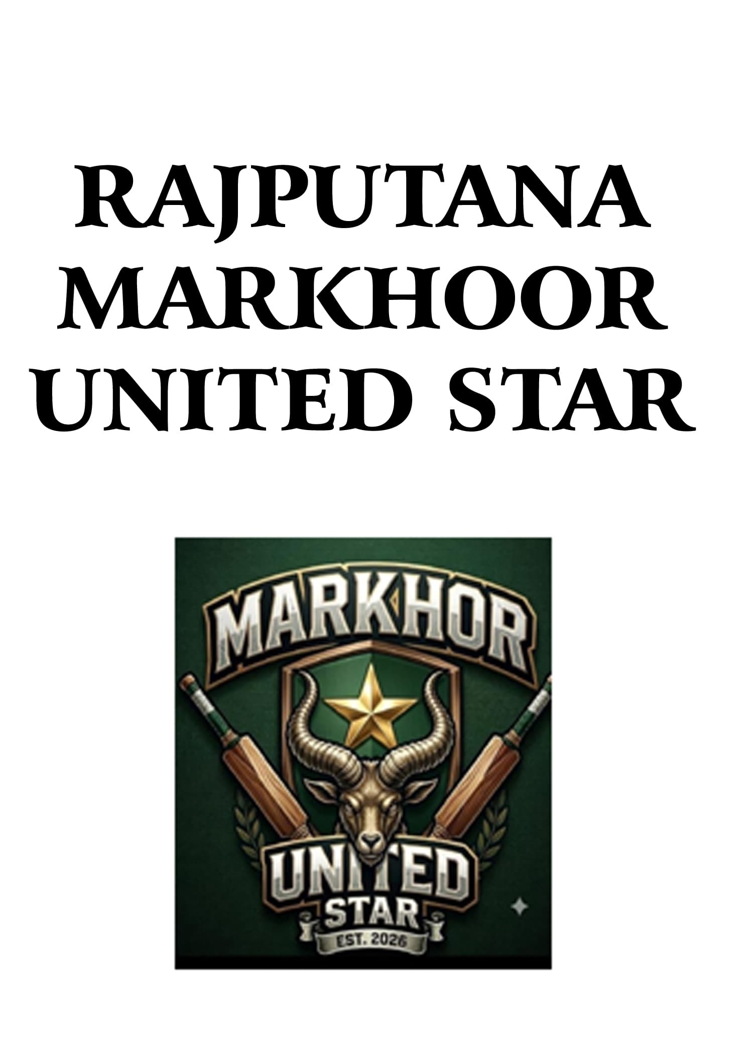 RPL Markhor United Star team logo