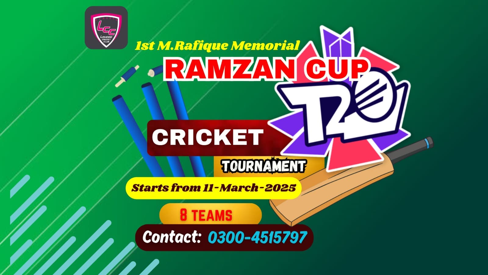 1st Rafiq Memorial Ramadan T20 League 2025