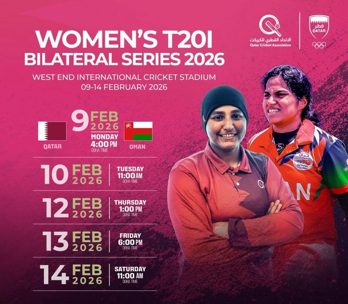 Qatar Vs Oman Womens Bilateral T20I