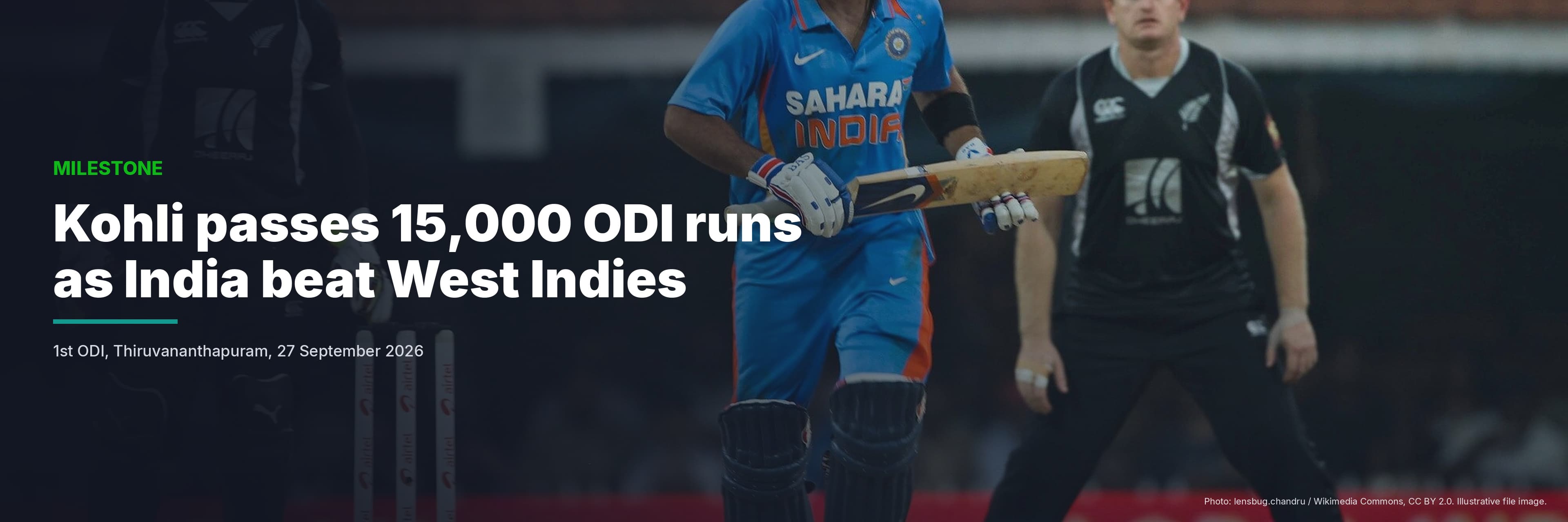 Kohli Passes 15,000 ODI Runs As India Take Series Lead