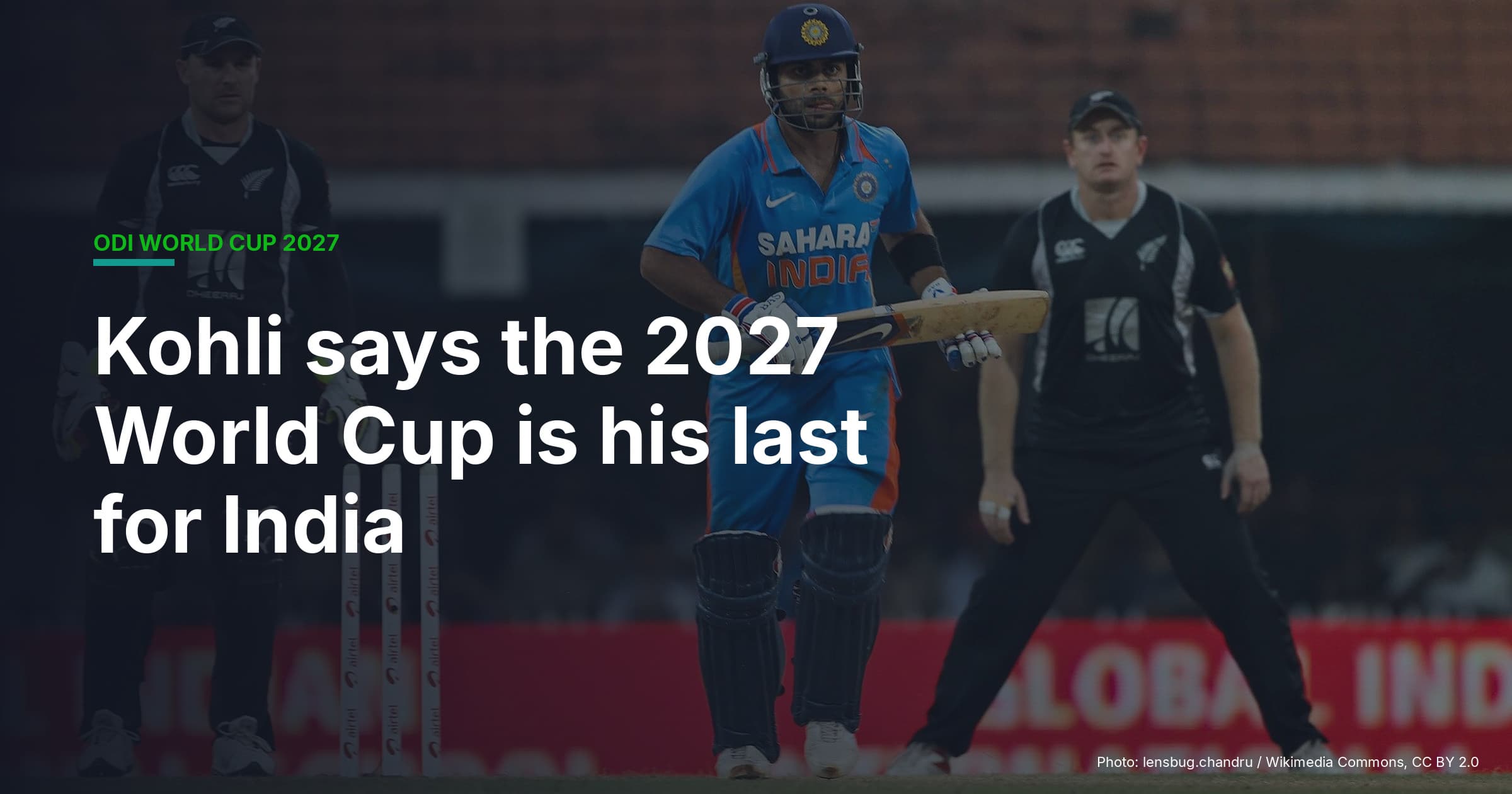 Virat Kohli Says The 2027 World Cup Will Be His Last For India