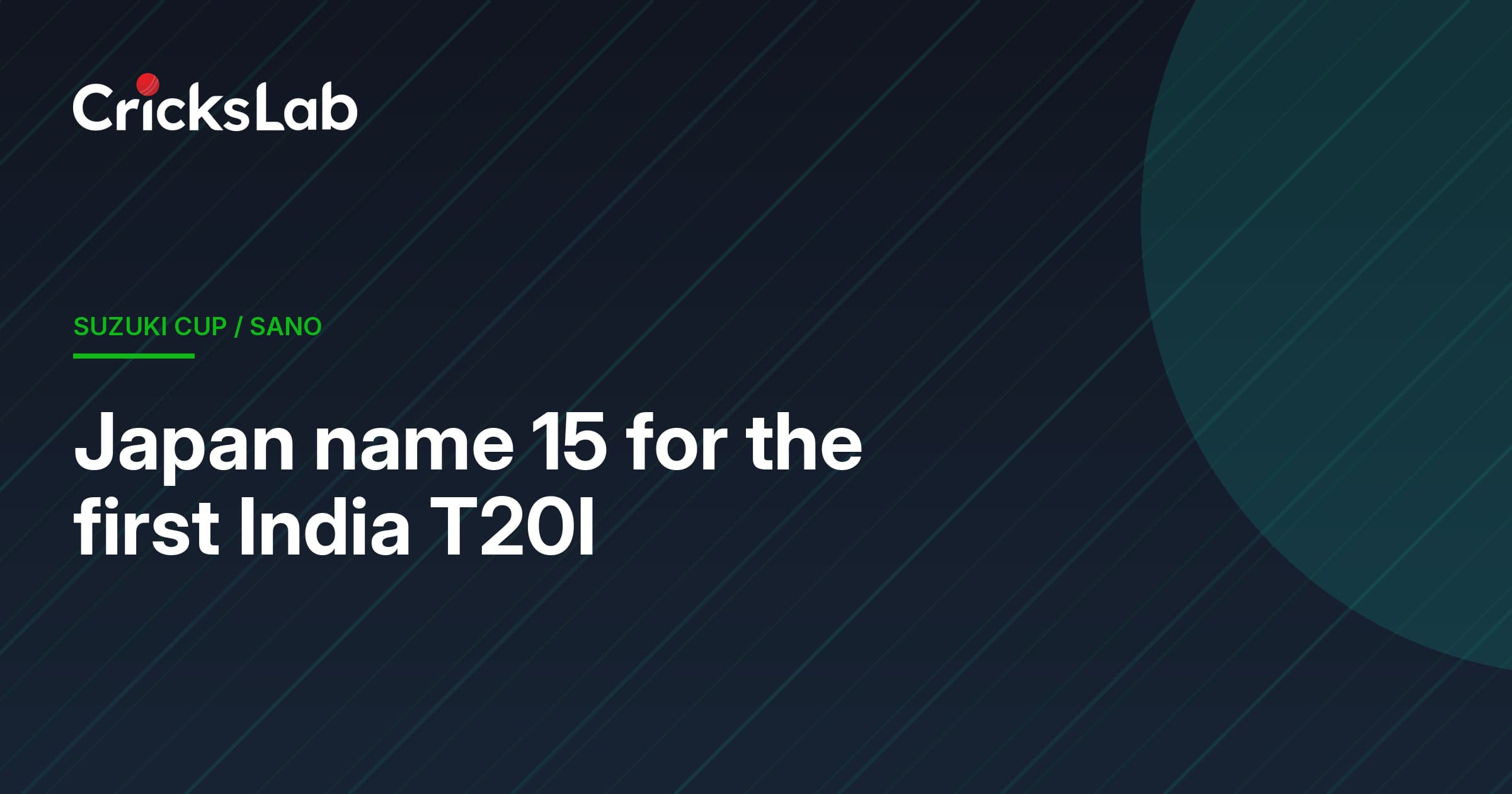 Kadowaki-Fleming Leads Japan Squad For The India T20I In Sano