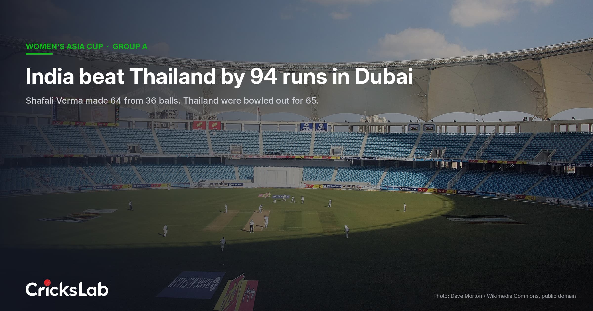 India Beat Thailand By 94 Runs In Women's Asia Cup